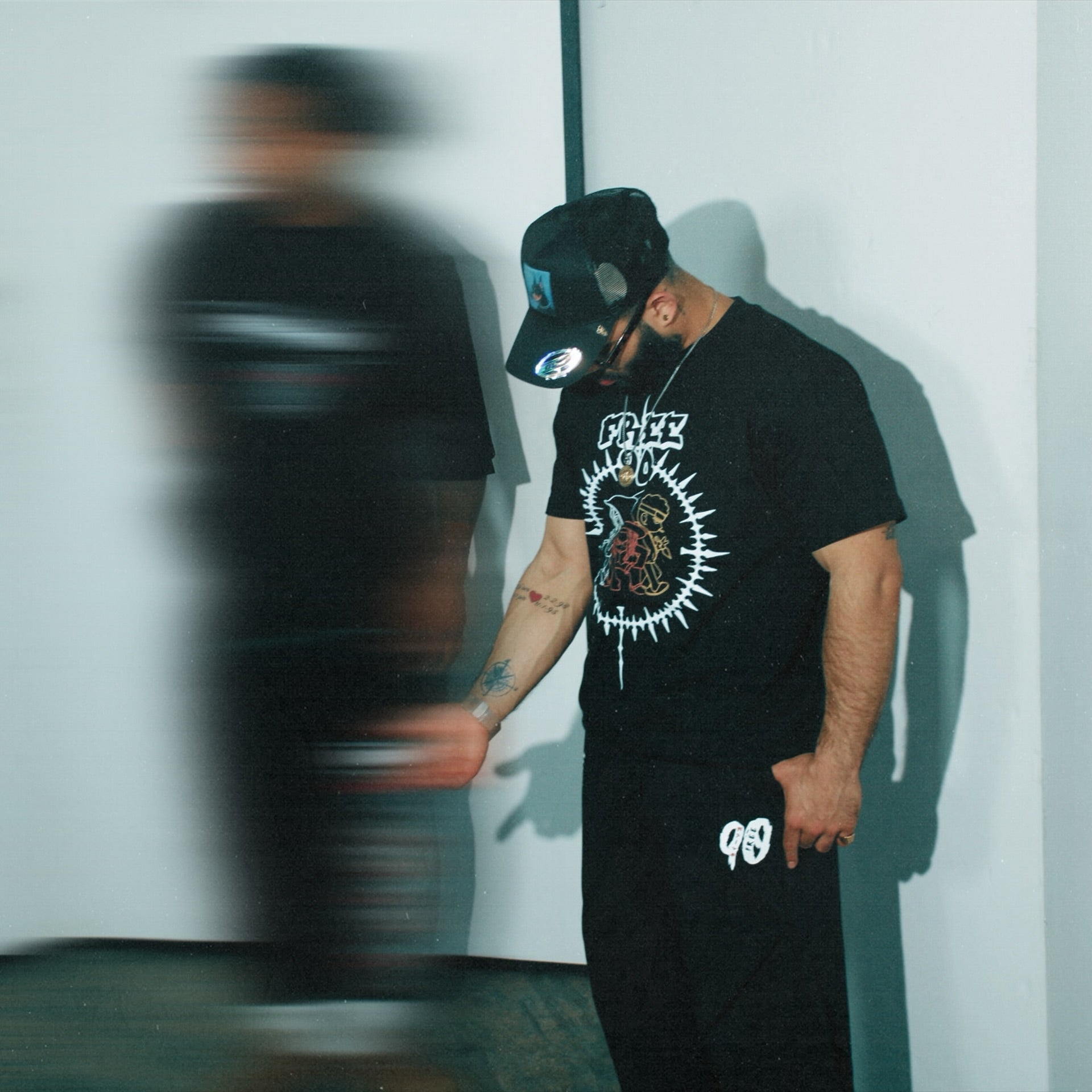 “Brothers of D. Struction” Oversized Flare Sweatpants