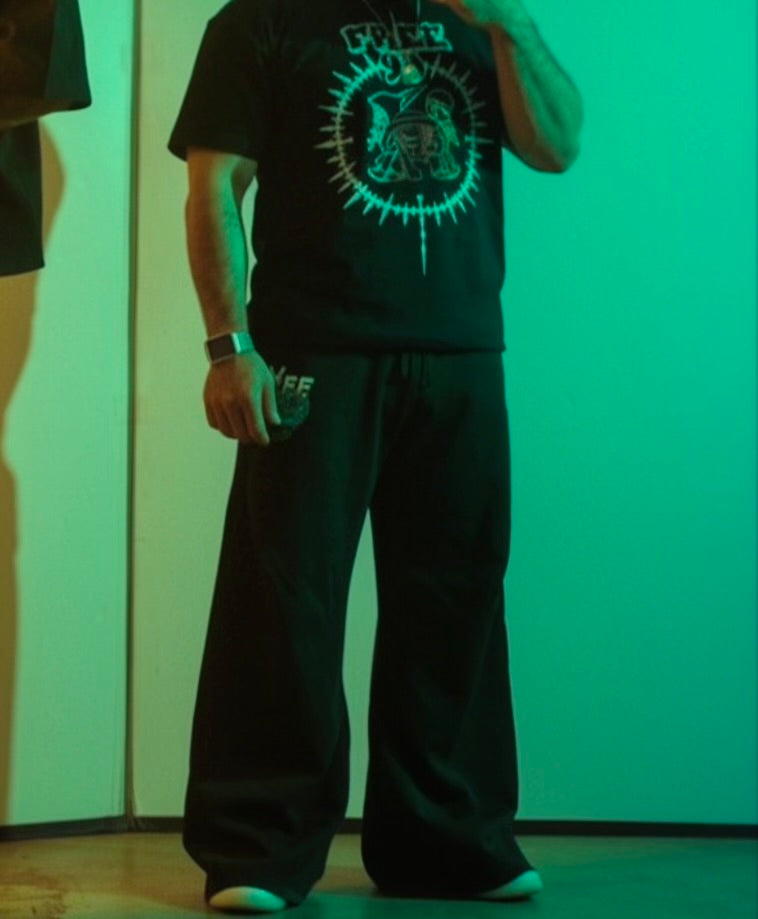 “Brothers of D. Struction” Oversized Flare Sweatpants